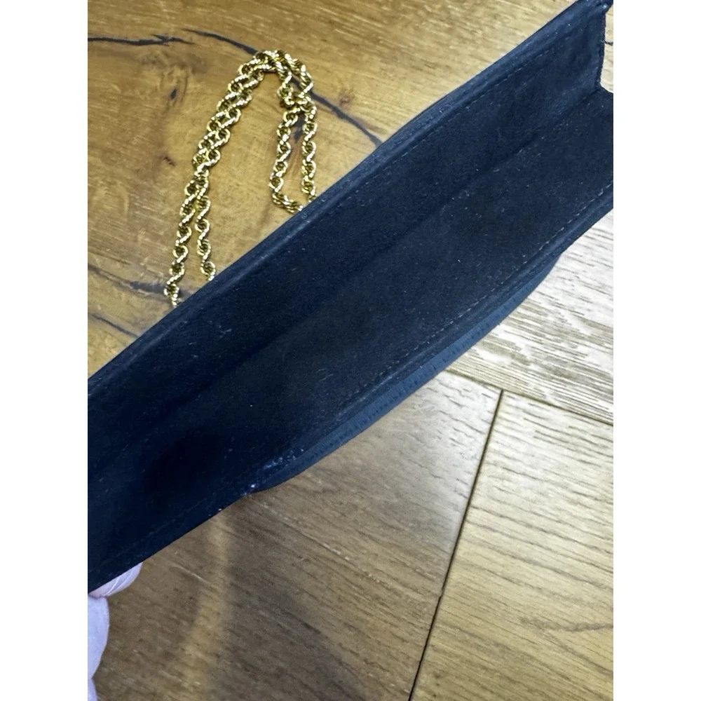 Bienen-Davis Vintage Black Evening Bag with Saks Fifth Avenue Mirror‎